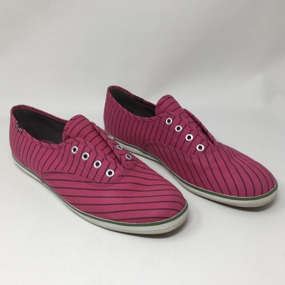 Keds Pink Striped Low Top Sneakers - Picture 2 of 8